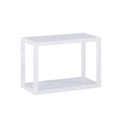 AREZZO design MONTEREY Függőpolc üveggel 40/28 matt fehér (21,6)