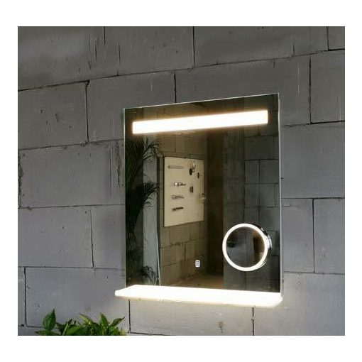 AREZZO design LED okos tükör világító polc + kozmetikai tükör 60x80cm