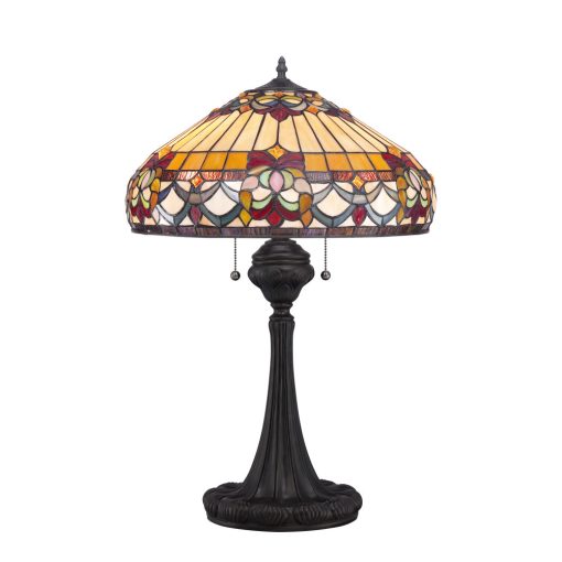 ELSTEAD-QZ-BELLE-FLEUR-TL Többszínű Színű Tiffany Asztali Lámpa 2XE27 60W IP20