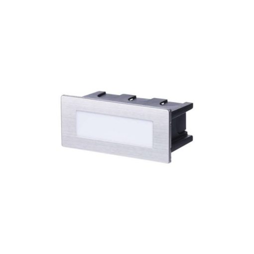 EMOS-ZC0110 Ezüst Színű Kültéri Falba Építhető Lámpa 1x1.5W LED 55Lm 4000K IP65