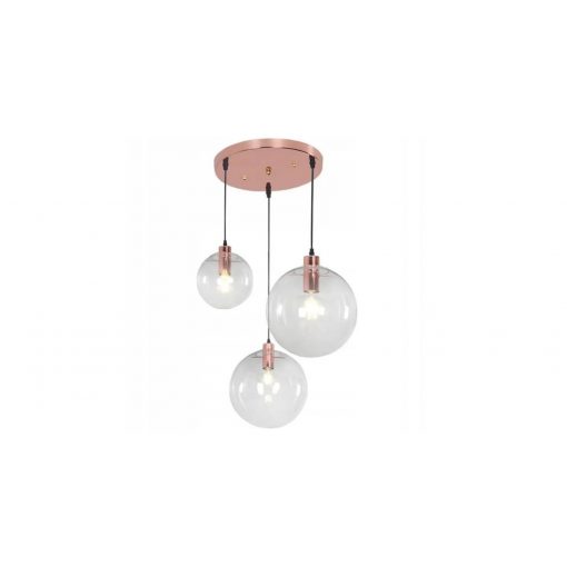 MORETTI MO3494 BULB ROSEGOLD Színű Függeszték 3xE27 60W IP20