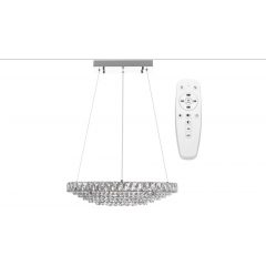   MORETTI MO6394 OVAL Króm Színű Függeszték 148W LED 3000-4000-6000K IP20