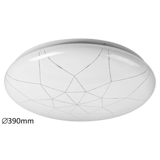 RABALUX-5540 Damien fehér távirányítós fényerő és színhőmérséklet szabályozható led mennyezet lámpa 1X1920 Lm 3000-6500K  Ø 390