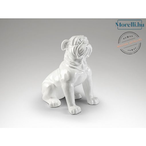 SCHULLER-738613 WHITE BULLDOG FEHÉR SZÍNŰ SZOBOR