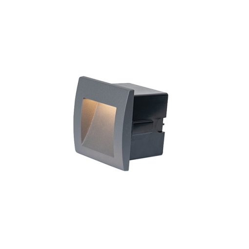 ZAMBELIS-E246-G Antracit Színű Kültéri Falba Építhető Lámpa LED 1W IP65