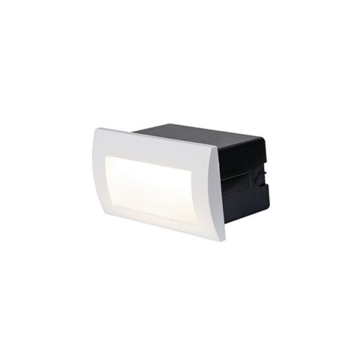 ZAMBELIS-E247-W Fehér Színű Kültéri Falba Építhető Lámpa LED 3W IP65